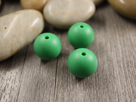 Silikonihelmi, 15mm, vihreä, 1kpl