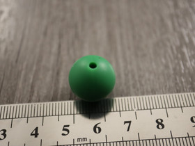 Silikonihelmi, 15mm, vihreä, 1kpl