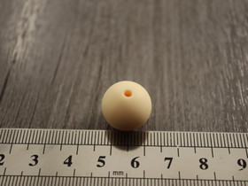 Silikonihelmi, 15mm, vaaleapersikka, 1kpl