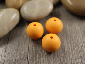 Silikonihelmi, 15mm, oranssi, 1kpl