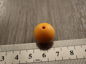 Silikonihelmi, 15mm, oranssi, 1kpl