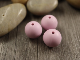 Silikonihelmi, 15mm, vaaleanliila, 1kpl