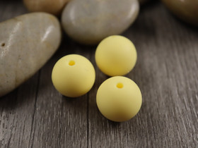 Silikonihelmi, 15mm, shamppanjankeltainen, 1kpl