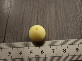 Silikonihelmi, 15mm, shamppanjankeltainen, 1kpl