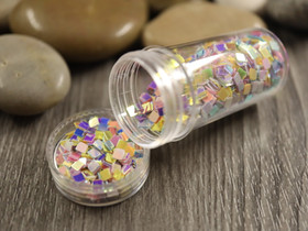 Paljettihile mixsetti neliö, 7-7.5g, 1kpl