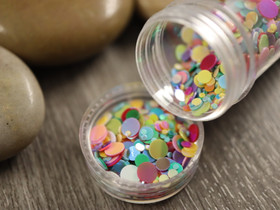 Paljettihile mixsetti ympyrä, 7.5-8g, 1kpl