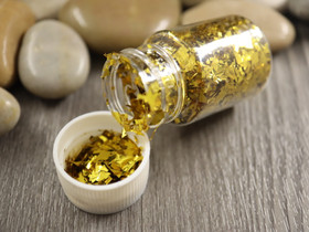 Paljettihile lastut kulta, n. 7g, 1kpl