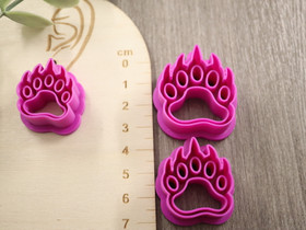 Muotti karhun tassu, 25mm/ 30mm/ 35mm, 1kpl