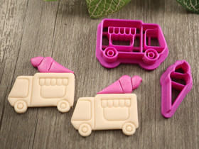 Muottisetti auto+jäätelö, 40mm/ 50mm, 1setti