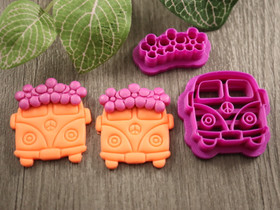 Muottisetti auto+kukat, 35mm/ 45mm, 1setti