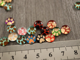 Kapussi tassu, 8mm, mix setti, 50kpl