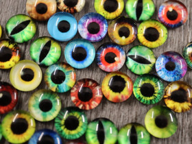 Kapussi silmä, 8mm, mix setti, 50kpl