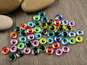 Kapussi silmä, 10mm, mix setti, 50kpl