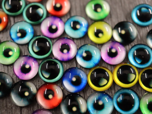 Kapussi silmä, 10mm, mix setti, 50kpl
