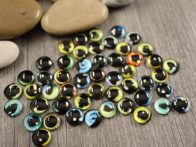 Kapussi silmä, 8mm, mix setti, 50kpl