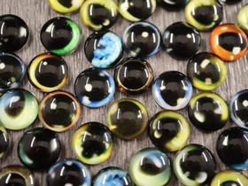 Kapussi silmä, 8mm, mix setti, 50kpl