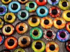 Kapussi silmä, 12mm, mix setti, 50kpl