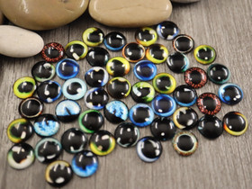 Kapussi silmä, 12mm, mix setti, 50kpl