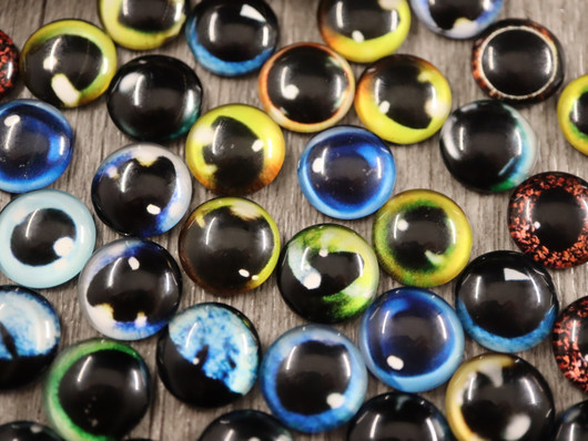 Kapussi silmä, 12mm, mix setti, 50kpl