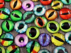 Kapussi silmä, 12mm, mix setti, 50kpl