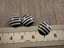 Kapussi raita, 12mm, musta-valkoinen, 10kpl