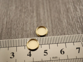 Kapussipohja ilman lenkkiä, 6mm, kulta/ rst, 1kpl