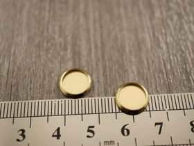 Kapussipohja lenkitön, 8mm, kulta/rst, 1kpl