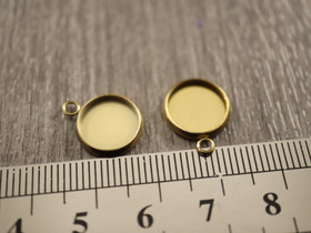 Kapussipohja, 10mm, PVD/ kulta/ rst, 1kpl