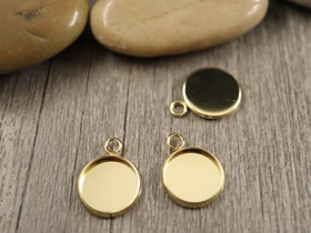 Kapussipohja, 10mm, 24K/kulta/ rst, 1kpl