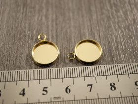 Kapussipohja, 10mm, 24K/kulta/ rst, 1kpl