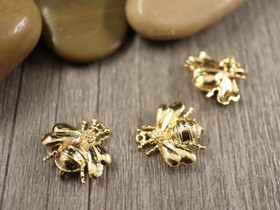 Mehiläinenriipus, 16x16mm, 18K/ kulta, 1kpl