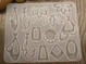 Silikonimuotti kuviot, 118x140x4.5mm, 1kpl