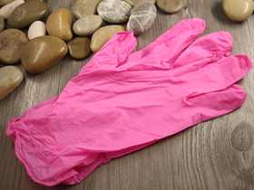 Nitriilikäsine, pinkki, Koot: S/M/L, 1 pari