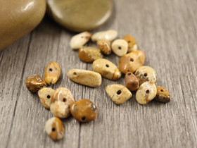 Kivisiruhelmi jaspis, 3-12mm, ruskea, 20kpl