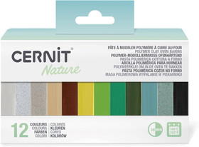 Cernit nature, 12x 25g, 12 eri väriä, 1kpl POSTIPAKETTI TOIMITUS