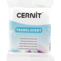 Cernit Translucent, 56g, 010 glitter white, 1kpl