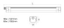 LINEAR LINKABLE CCT 150cm 60W 140 lm/W - 160 lm/W 9600LM