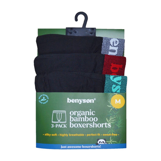 Benyson miesten bambubokserit 3-pack