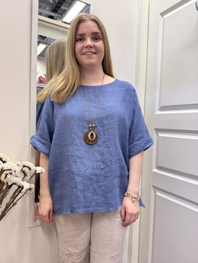 Silvia pellavapaita + koru farkunsininen