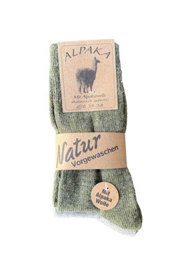 Alpakkasukat 2 paria khaki/vaaleanharmaa 35-38