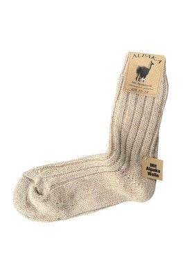 Alpakkasukat beige 35-38