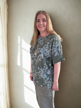 Birgitta paita kukallinen khaki + koru