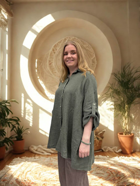 Elina pellavapaita khaki