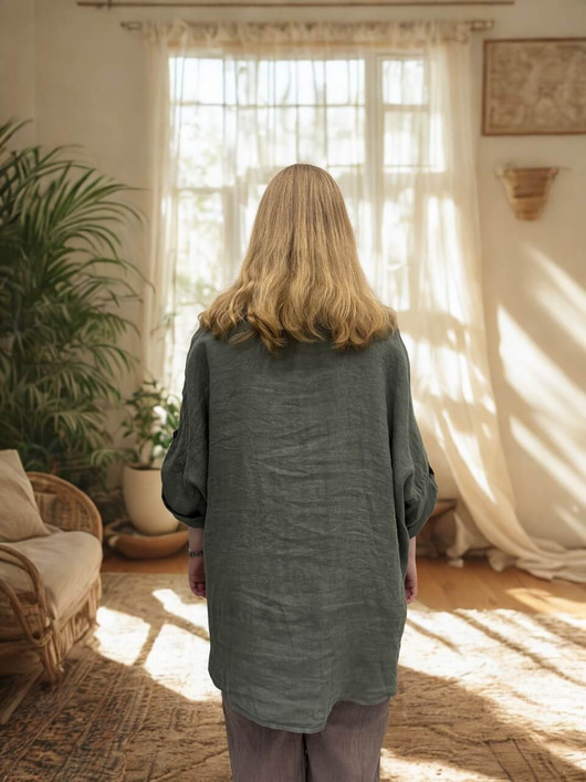 Elina pellavapaita khaki