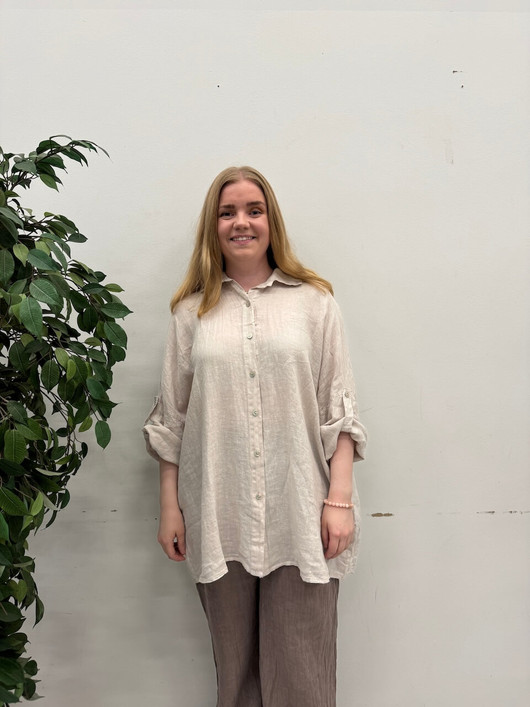 Elina pellavapaita beige