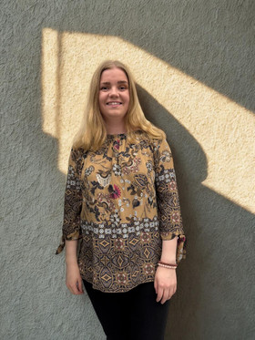 Elli pusero rusettihihoilla kameli