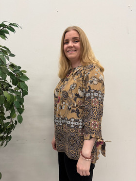 Elli pusero rusettihihoilla kameli M/L