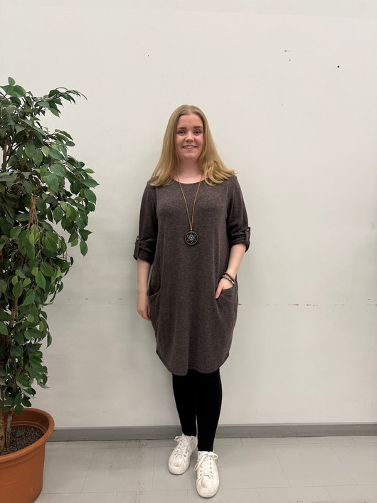 Emma neuletunika + koru ruskea