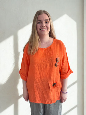 Gianna pellavatunika oranssi