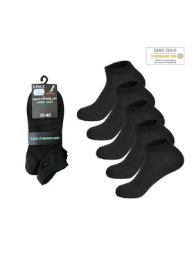 Gianvaglia sneaker-sukat 5 pack musta